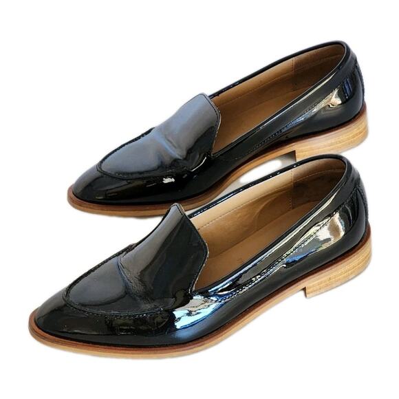 Everlane Women's Loafers Modern Black Patent Leather Size 6 Made In Italy